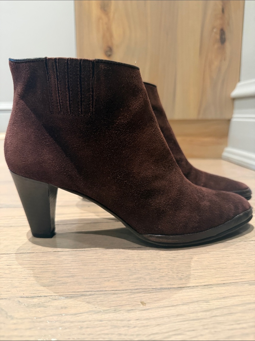 Amalfi Dark Brown Suede Ankle Booties